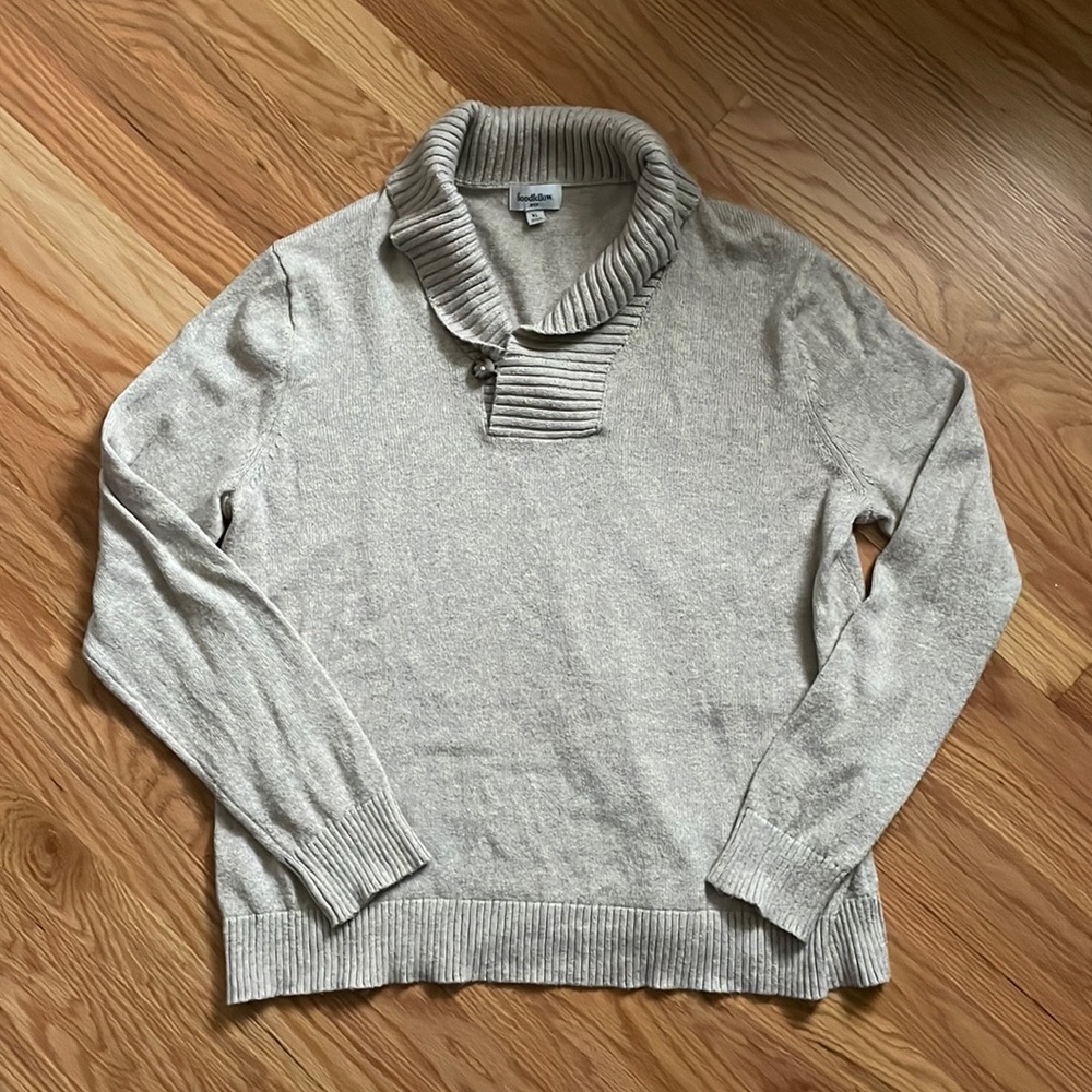 GOODFELLOW Men’s Long Sleeve Cowl-Neck Sweater with Button Closure XL